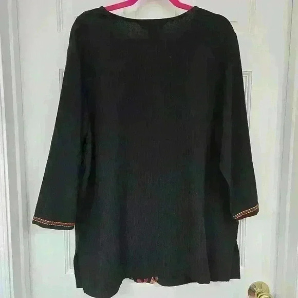 Napa Valley Tunic Black Blouse,XL - Picture 3 of 4